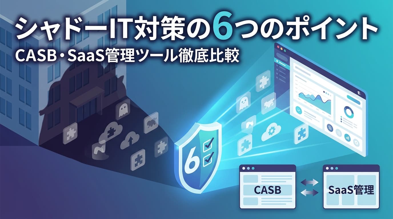 シャドーIT対策の6つのポイント|CASB・SaaS管理ツール徹底比較