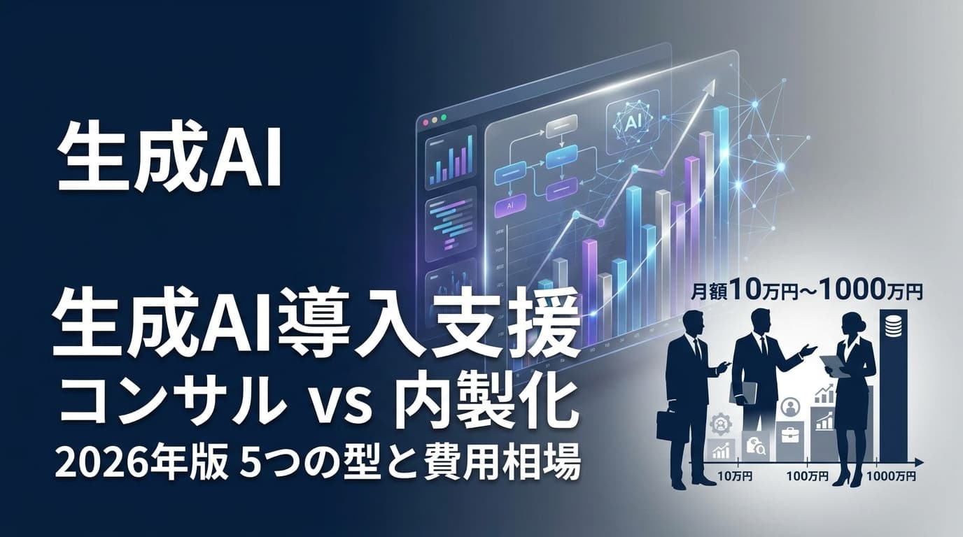【2026年版】生成AI導入支援はいる/いらない?コンサルvs内製化の判断基準と費用相場