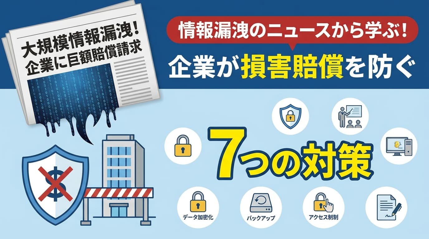 情報漏洩 損害賠償 完全ガイド|2026年最新ニュース・判例7事例と対策7つ