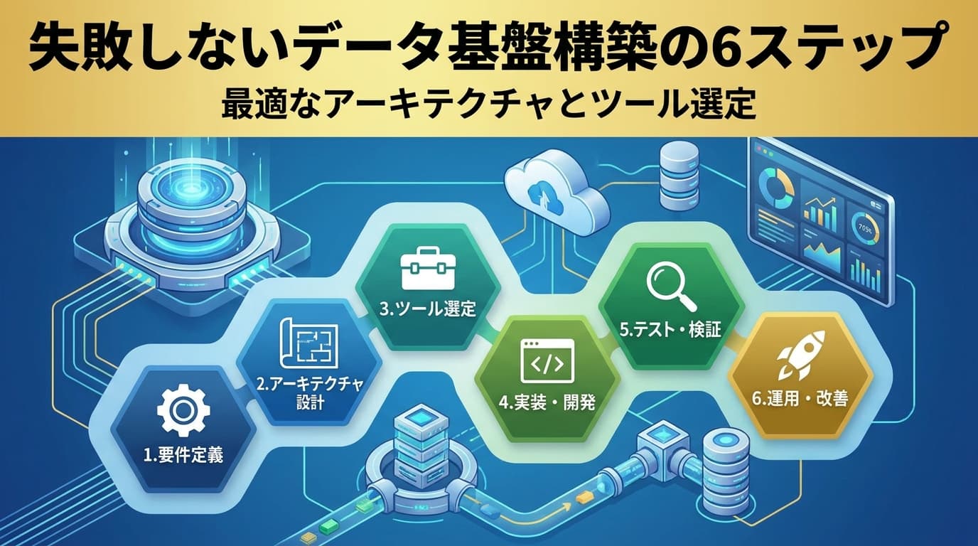 データ基盤構築の6ステップ|アーキテクチャ設計とDWH選定の進め方【2026年版】