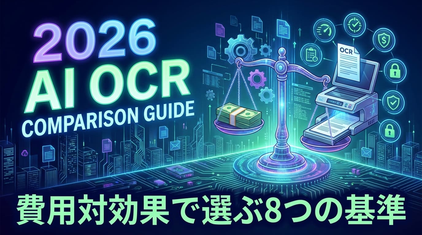 2026年版:AI OCR 比較徹底ガイド!費用対効果で選ぶ8つの基準