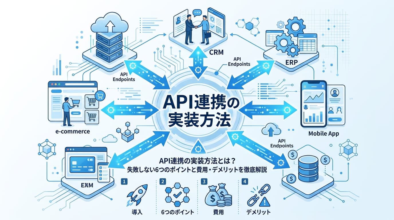 API連携の実装方法|失敗しない6ステップとiPaaS判断・費用相場【2026年版】