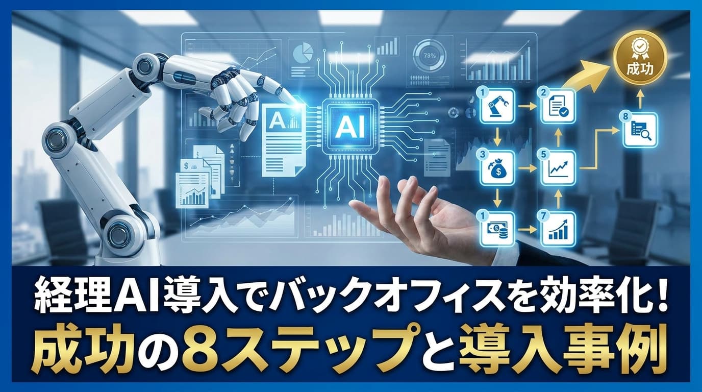 経理AI導入でバックオフィスを効率化!成功の8ステップと導入事例