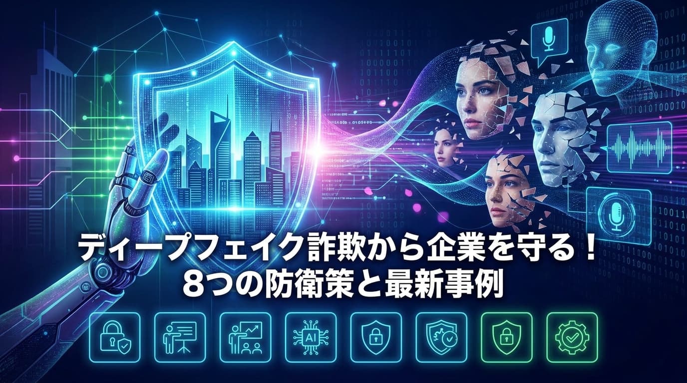 【2026年版】ディープフェイク詐欺の事例7選と企業を守る8つの防衛策|Arup 38億円・Ferrari 撃退事例