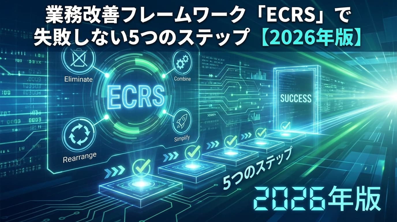 ECRS(イクルス)の4原則とは?業務改善フレームワークで失敗しない5ステップ【2026年版】
