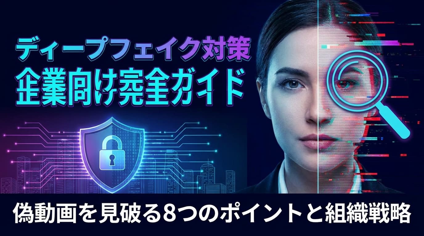 【2026年版】ディープフェイク対策|見分け方8選とEU AI Act・C2PA対応の企業組織戦略
