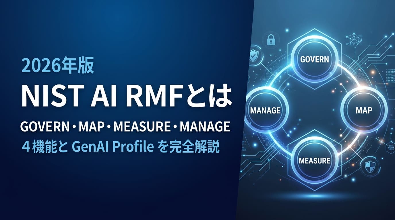 【2026年版】NIST AI RMFとは|GOVERN/MAP/MEASURE/MANAGE 4機能と GenAI Profile を企業向けに完全解説