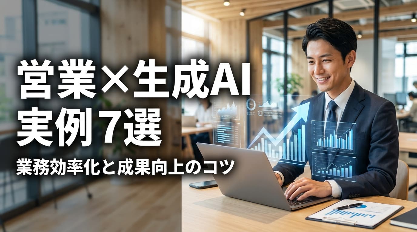 【2026年版】営業の生成AI活用事例7選|大塚商会・パナソニック・NECに学ぶ業務効率化と成果向上