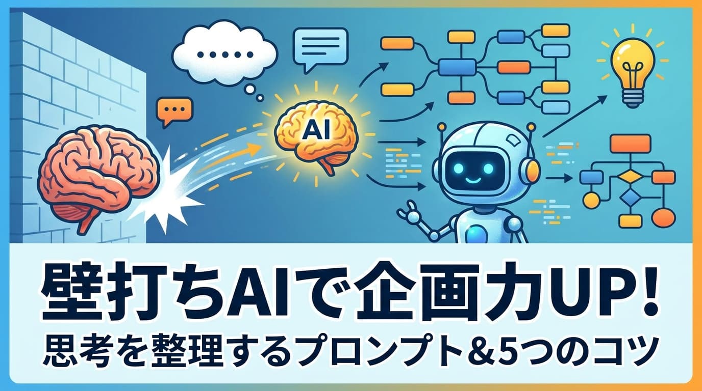 壁打ちAIで企画力を高める!思考を整理するプロンプトと5つのコツ