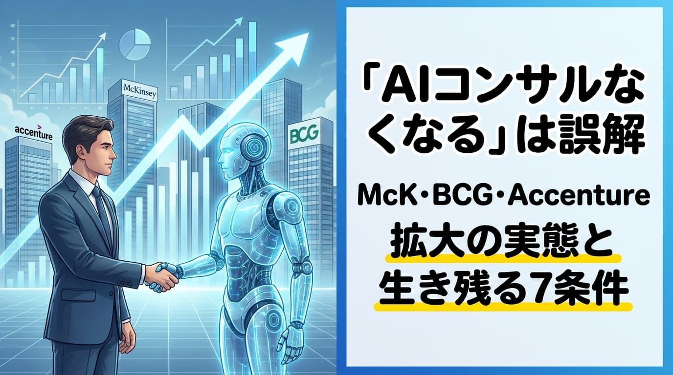 AIコンサルなくなるは誤解|McK・Accenture 2026拡大の実態と生き残る7つの条件【2026年版】
