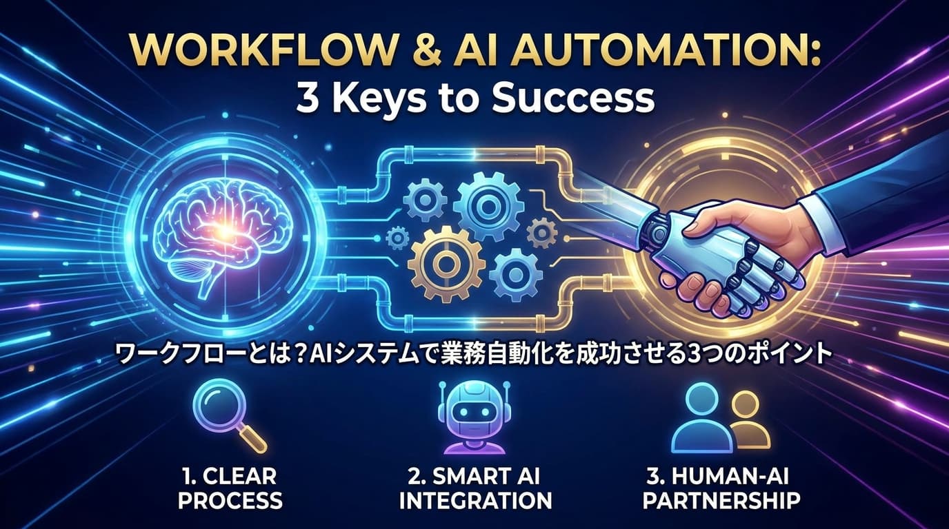 【2026年版】ワークフローとは?AIシステムで業務自動化を成功させる3つのポイント