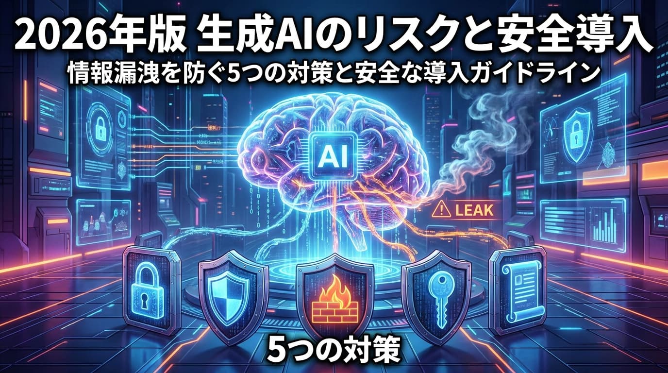【2026年版】生成AIの情報漏洩リスクとは?サムスン3件流出に学ぶ5つの対策と実例