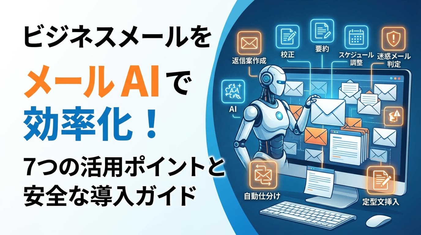 ビジネスメールAIで文章作成と返信を効率化|2026年版おすすめツールと安全な導入7つのポイント