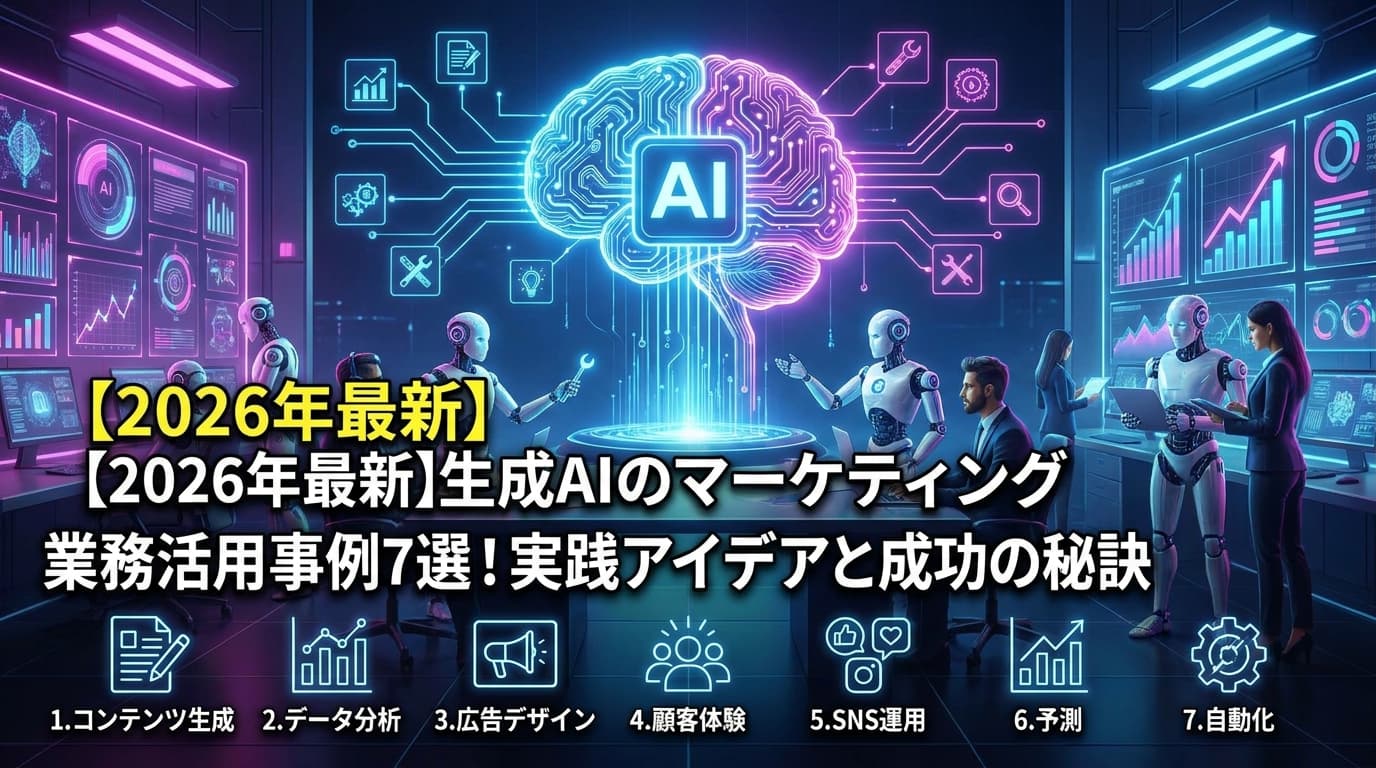 生成AIのマーケティング活用事例7選|実在企業の成果と一次ソース付き【2026年版】