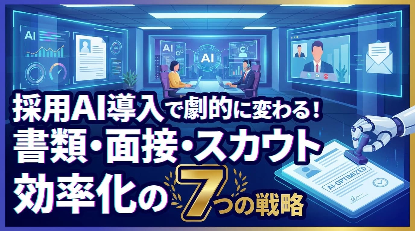 採用AI完全ガイド|書類選考・面接・スカウトを効率化する7つの戦略と導入事例