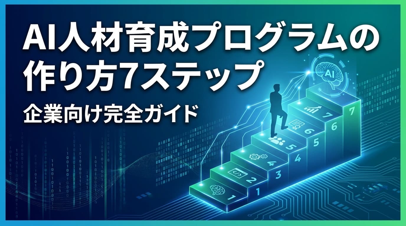 【2026年版】AI人材育成プログラムの作り方7ステップ|企業向け完全ガイド