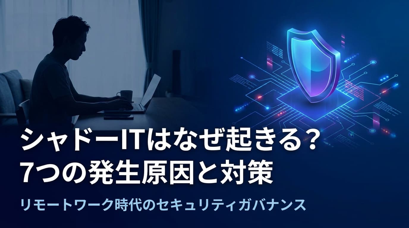 シャドーITはなぜ起きる?7つの発生原因と対策|情報漏洩を防ぐ組織ガバナンス
