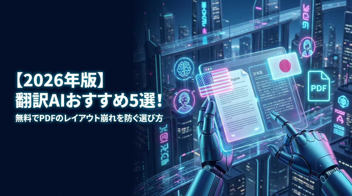 【2026年版】ai翻訳おすすめ5選|PDFのレイアウト崩れを防ぐ無料の選び方