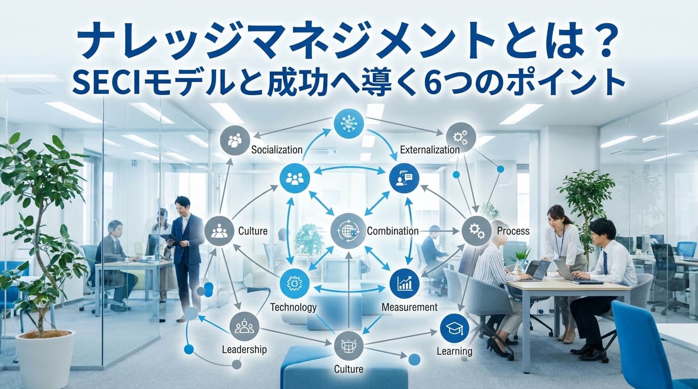 【2026年版】ナレッジマネジメントとは?SECIモデル4プロセスと成功へ導く6つのポイント