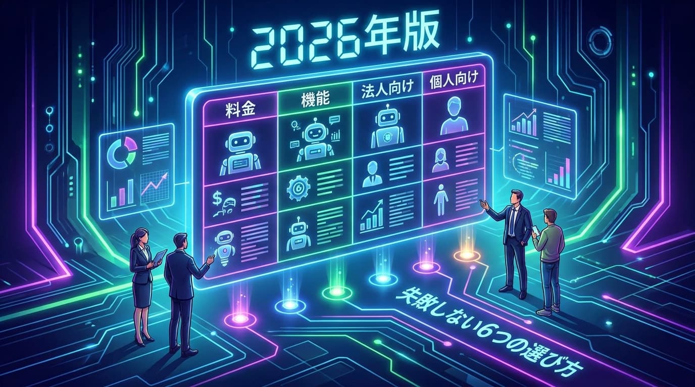 【2026年版】生成AI比較表|GPT-5.5・Claude Opus 4.7・Gemini 3.1 Proの料金と法人/個人の選び方6選