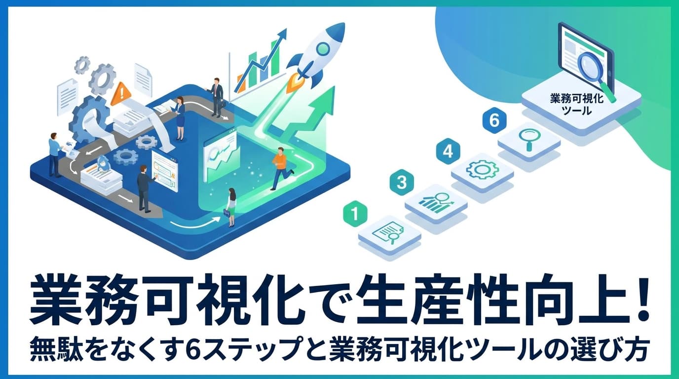 【2026年版】業務可視化ツール6選とBPMN・プロセスマイニング活用|業務改善6ステップ