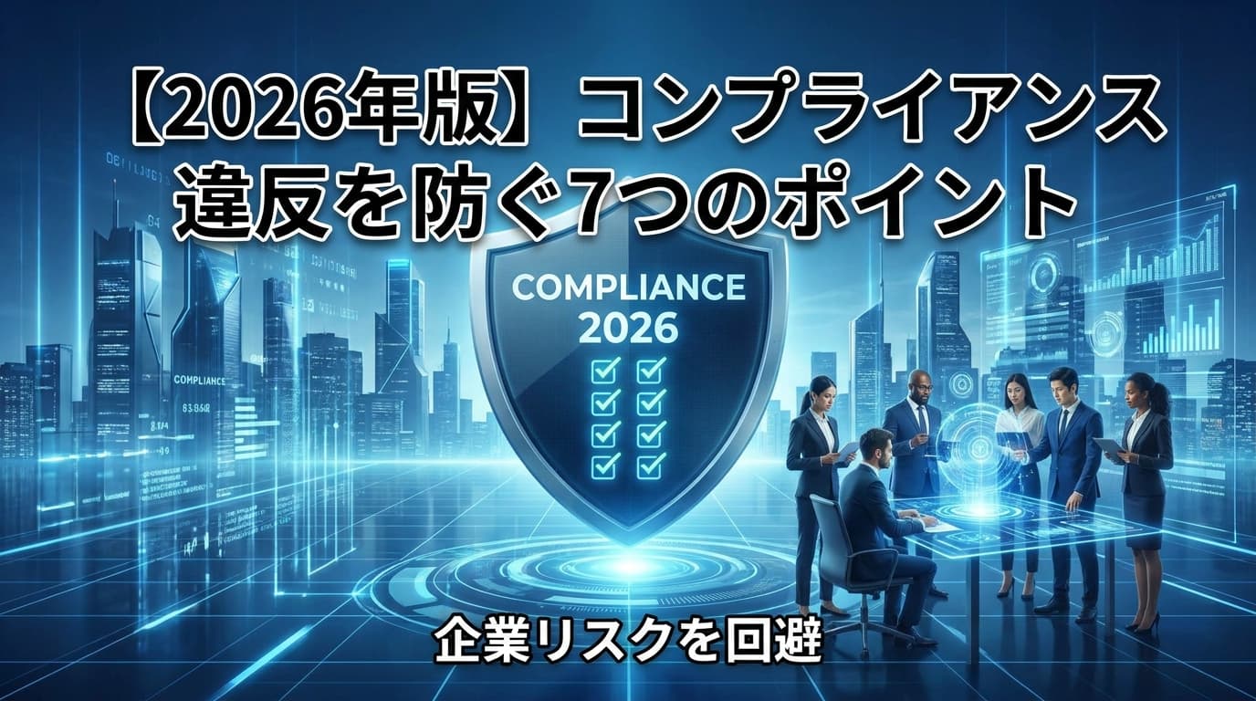 コンプライアンスとは?違反事例7選と防止策をわかりやすく解説【2026年版】