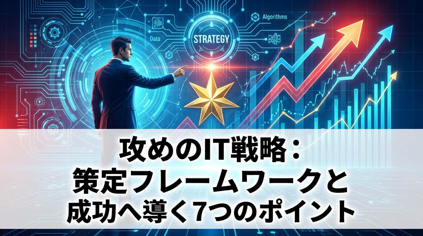 攻めのIT戦略とは?2026年版フレームワーク6選と成功7ポイント|IT戦略マップで策定