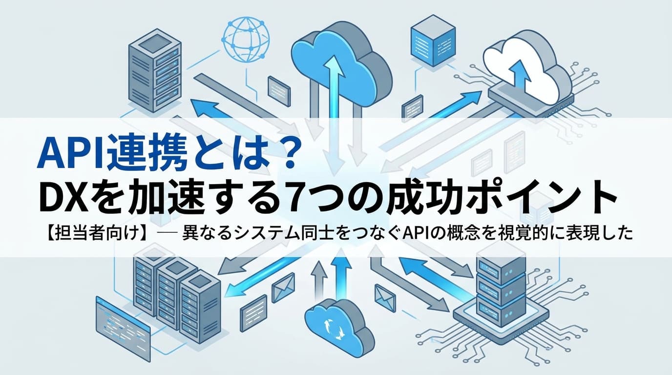 API連携とは?仕組みをわかりやすく図解|DXを加速する7つの成功ポイント